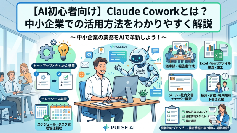 【AI初心者向け】Claude Coworkとは？中小企業での活用方法をわかりやすく解説